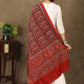 Red cotton Ajrakh dupatta