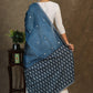 Chandari blue mirror work dupatta with Ajrakh combination