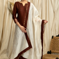 Straight Cut Coffee Brown  Cotton Silk Kurta and Pant with Banarasi Border and Chanderi Dupatta - 3 piece set