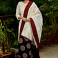 Graceful Offwhite Chanderi Dupatta with Ajrakh and Ikat Combination