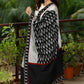 Grey Chanderi Dupatta with Zig Zag ikat Combination