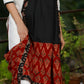 Offwhite and Black Combination Chanderi Dupatta with Ajrakh Combination