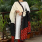 Offwhite and Black Combination Chanderi Dupatta with Ajrakh Combination