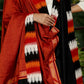 Rust Colour Khun (Maharashtrian Weave) Dupatta with Bright Ikat Combination