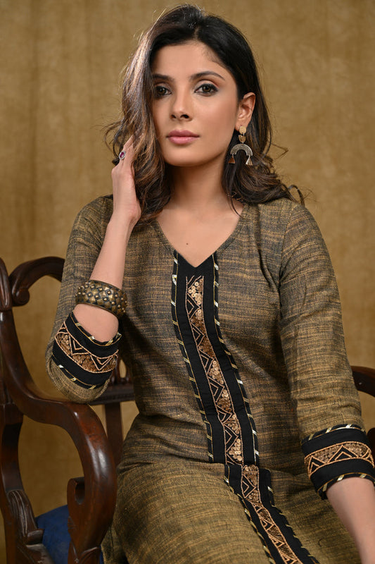 Classy Pure Cotton Straight Cut Tunic with Beautiful Hand Embroidery